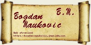 Bogdan Mauković vizit kartica